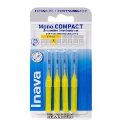 Inava Mono Compact Brossette Jaune Blister/4