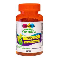 Pediakid Gomme Ourson P'tit Biotic Pomme Pilulier/60