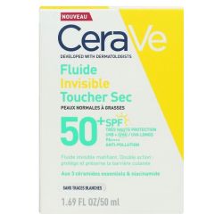 Cerave Solaire Spf50+ Fluide Invisible Toucher Sec Fl/50Ml