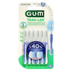 Gum Travler Brossette Inter-Dentaire De Voyage 0,6Mm B/6