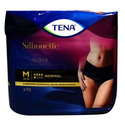 Tena Lady Silhouette Slip Absorbant Noir N Medium Paq/10