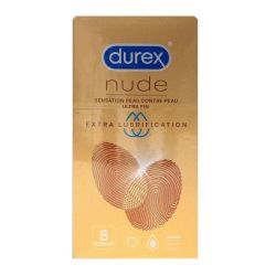 Durex Nude Extra Preservatif Lubrifie B/8