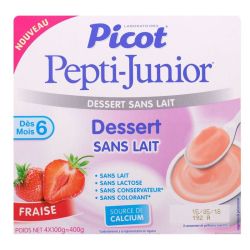 Picot Mon 1Er Dessert Sans Lait Cr Dessert Fraise 4Pots/100G