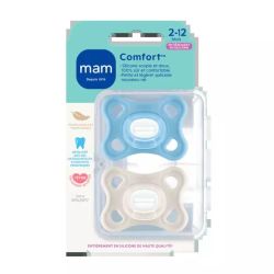 Mam Sucette Comfort Silicone 2-12Mois Neutre B/2