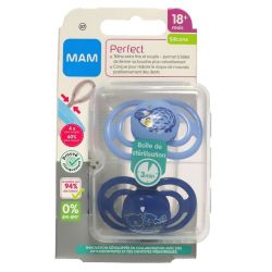 Mam Perfect Sucette Anatomique Silicone +18Mois Decor B/2