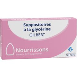 Suppositoire A La Glycerine Gilbert Suppos Nourrissons Plq/10