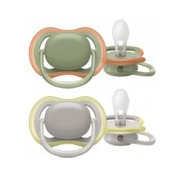 Avent Ultra Air Sucette Silicone 6-18Mois Neutre B/2