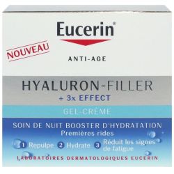 Eucerin Hyaluron-Filler +3X Effect Emuls Booster D'hydratation Nuit Pot/50Ml