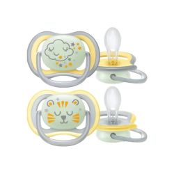 Avent Ultra Air Sucette Nuit Silicone +18Mois Mixte B/2