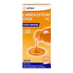 Carbocisteine Upsa Edulcoree A La Saccharine Sod Maltitol Liq 5 % S Buv Sans Sucre Adultes Fl/200Ml
