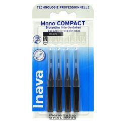 Inava Mono Compact Brossette Noir Blister/4