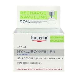 Eucerin Hyaluron-Filler +3X Effect Spf15 Emuls Soin De Jour Peau Seche Recharge/50Ml