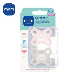 Mam Sucette Comfort Silicone +0Mois Rose B/2
