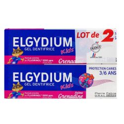 Elgydium Kids Protection Caries Gel Dentifrice Grenadine 2-6Ans 2T/50Ml