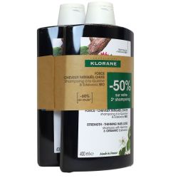 Klorane Capillaire Shampooing Force Quinine Et Edelweiss Bio 2Fl/400Ml -50% Sur Le 2E