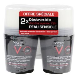 Vichy Homme Deodorant 72H Anti-Trace 2Billes/50Ml