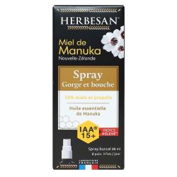 Herbesan Spray Gorge Miel De Manuka Iaa10+ Fl/25Ml