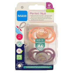 Mam Perfect Sucette Anatomique Nuit 6 Mois+ B/2