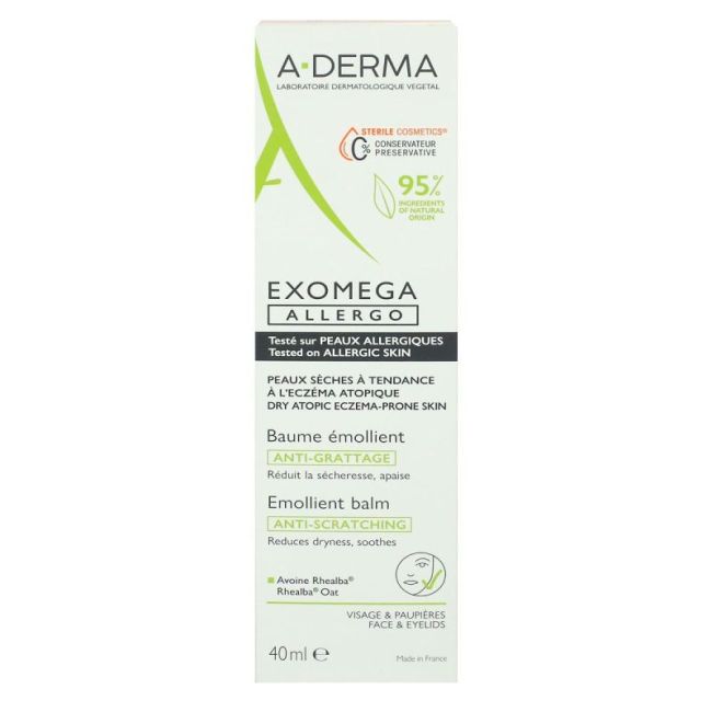 Aderma Exomega Allergo Bme Emollient Anti-Grattage T Pompe/40Ml