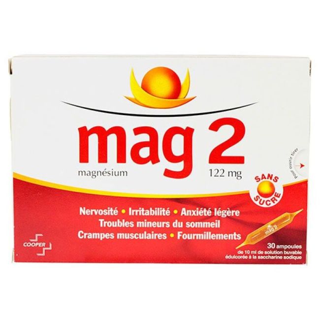 Mag 2 122 Mg S Buv En Ampoule Sans Sucre Edulcore A La Saccharine Sodique 30Amp/10Ml