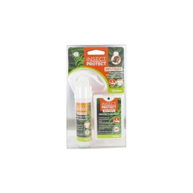 Insect Protect Anti-Tiques Spray Peau + Spray Vetements Fl/18Ml+Fl/50Ml
