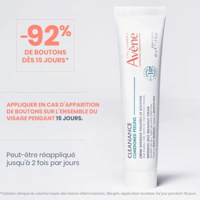 Avene Cleanance Comedomed Peeling Cr Intensive Poussees De Boutons T/40Ml