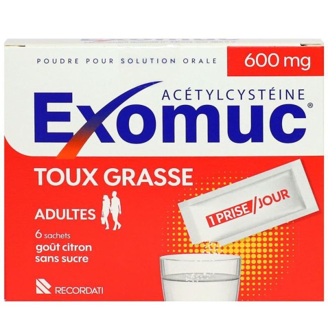 Exomuc 600 Mg Pdr Sol Buv En Sachet Sach/6