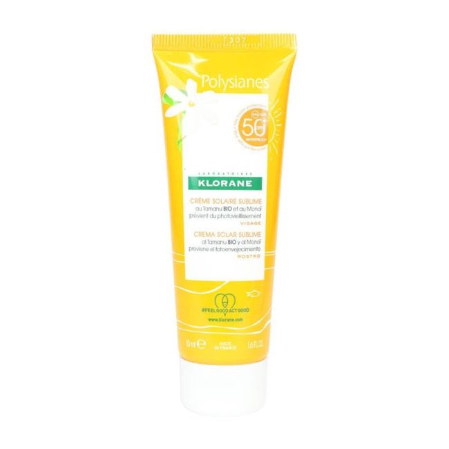 Klorane Solaires Spf50+ Cr Solaire Sublime Visage T/50Ml