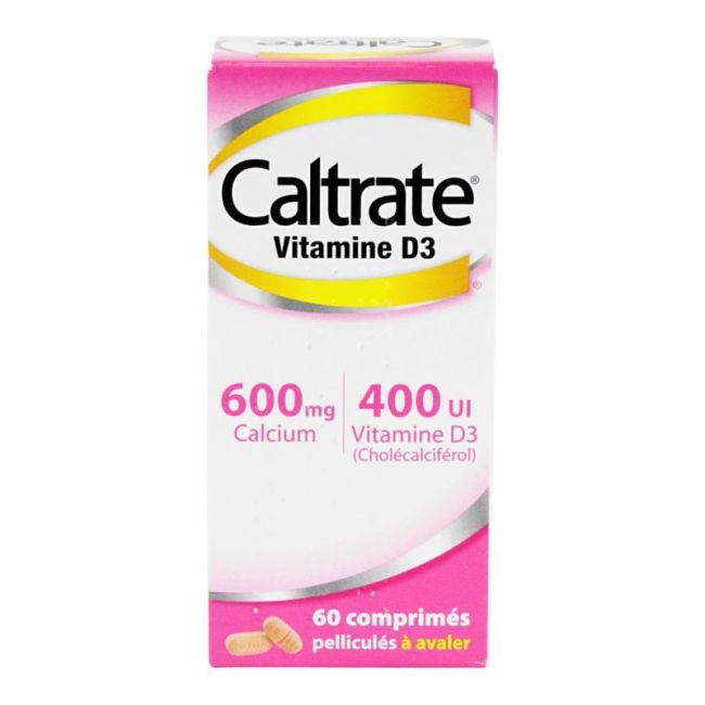 Caltrate Vitamine D3 600 Mg/400 Ui Cpr Pell Fl/60