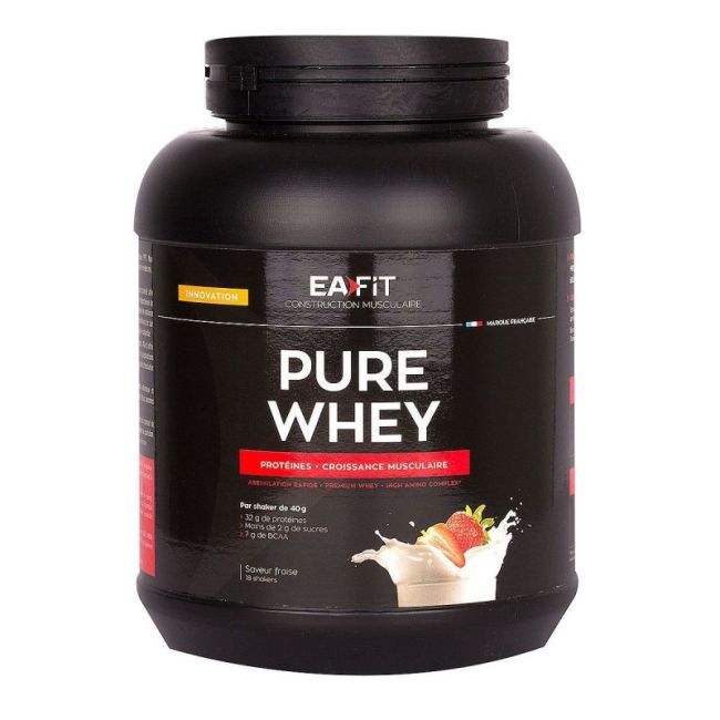 Eafit Pure Whey Pdr Pour Boisson Fraise Pot/750G