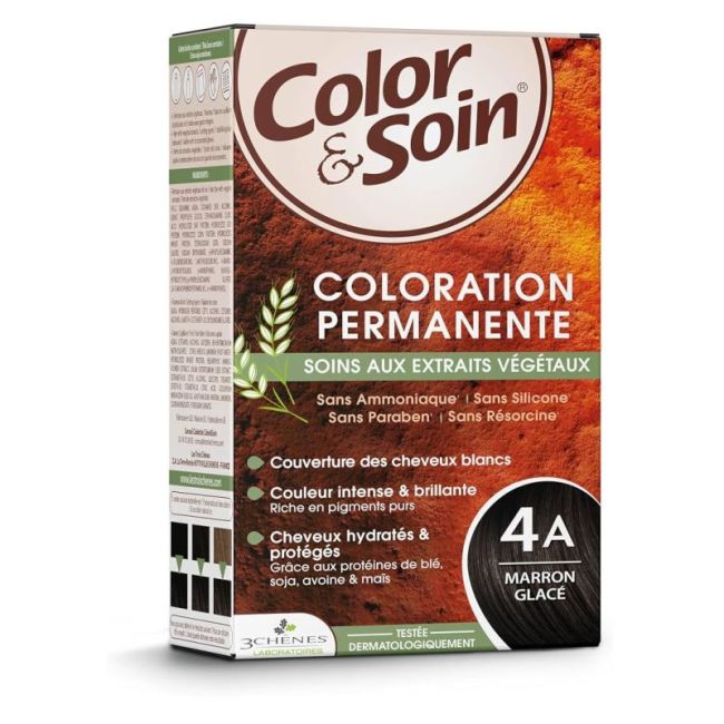 Color&Soin Kit Coloration Permanente 4A Marron Glace