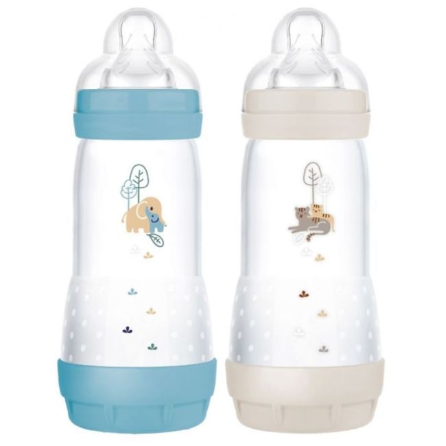 Mam Easy Start Nature Biberon Tetine Debit 3 Ocean-Sable 320Ml B/2