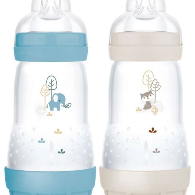 Mam Easy Start Nature Biberon Tetine Debit 2 Ocean-Sable 260Ml B/2