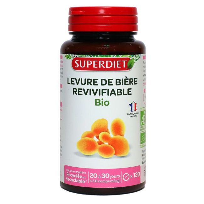 Superdiet Levure De Biere Revivifiable Bio Cpr B/120