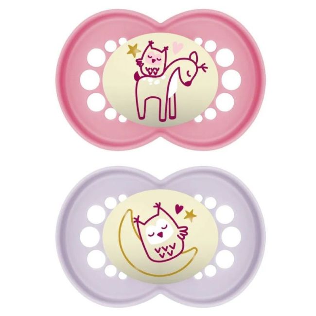 Mam Original Sucette Nuit Silicone 6Mois+ B/2