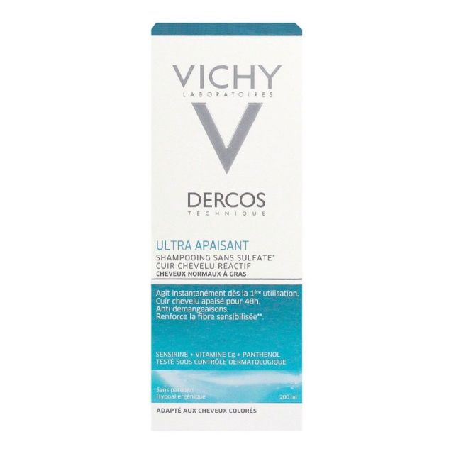 Dercos Shampooing Ultra Apaisant Cheveux Gras Fl/200Ml