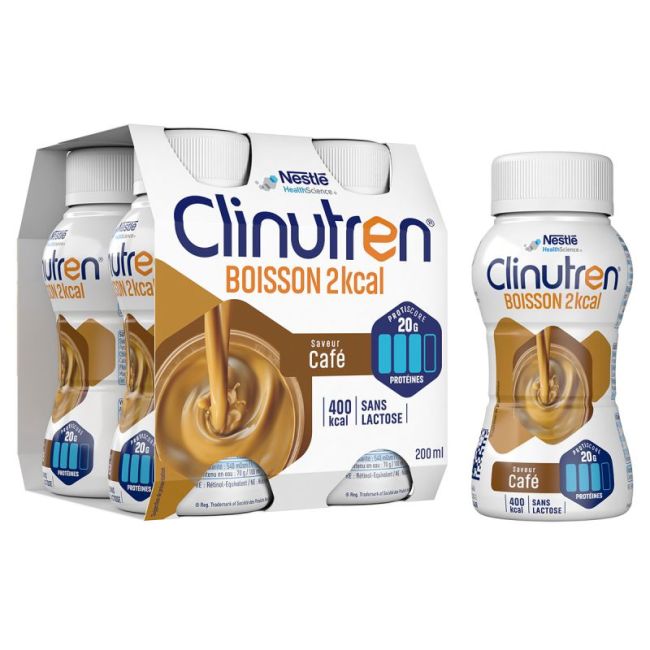 Clinutren Renutryl Booster Nutriment Cafe 4Bouteilles/300Ml