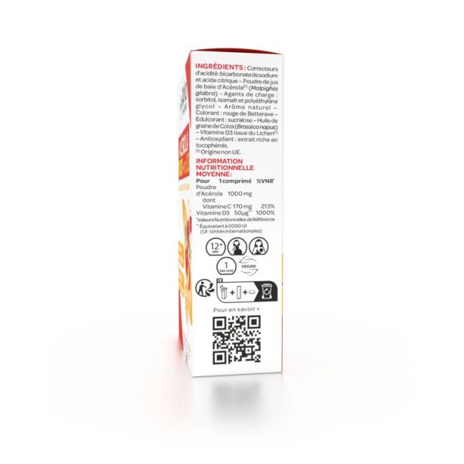 Arkopharma Acerola 1000 + Vitamine D3 Cpr Eff B/20