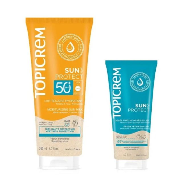 Topicrem Sun Protect Spf50+ Lait Solaire Hydratant T/200Ml+Gelee