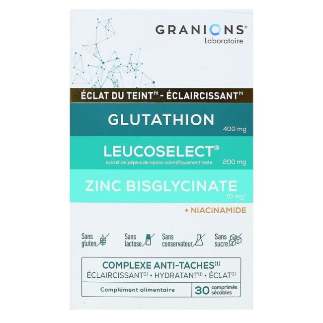 Granions Complexe Anti-Tache Glutathion Leucoselect Zinc Niacinamide Cpr Sec B/30