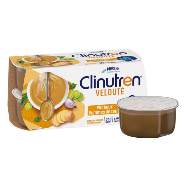 Clinutren Soupe Veloute Nutriment Poireaux Pommes De Terre 4Cups/200Ml