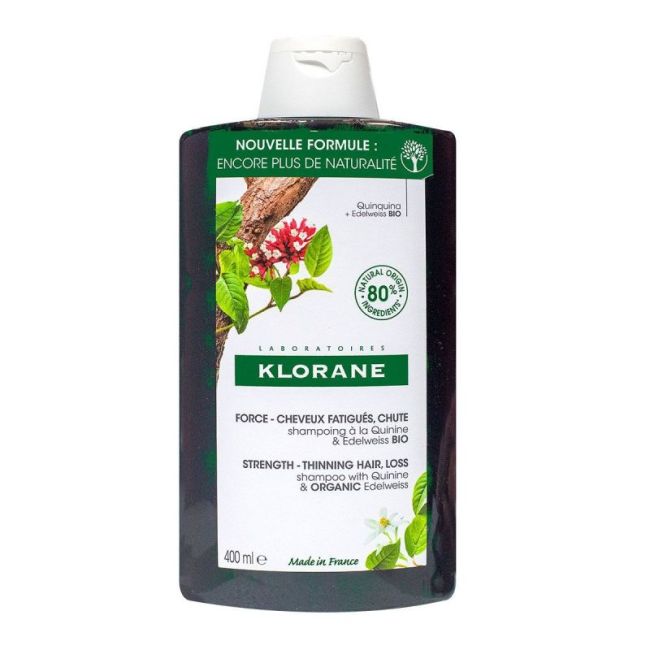 Klorane Capillaire Shampooing Force Quinine Et Edelweiss Bio Fl/400Ml