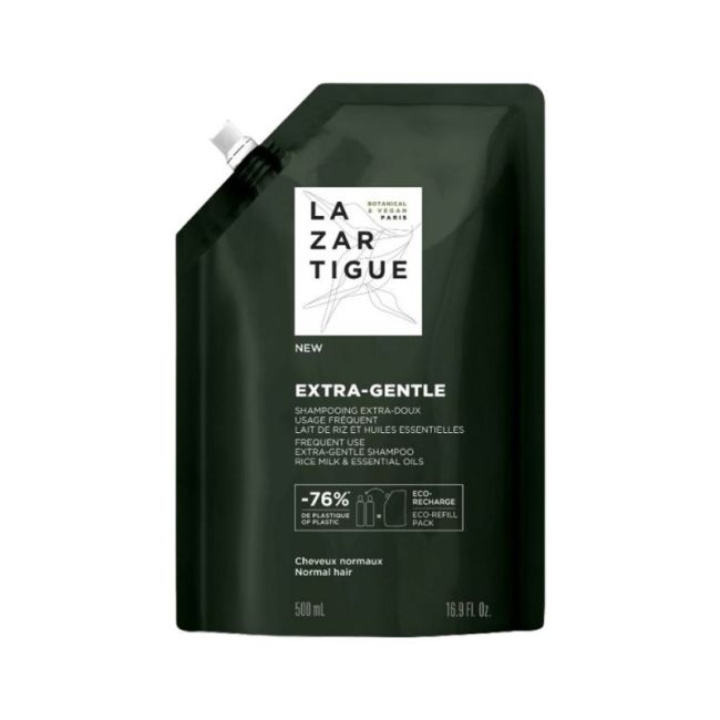 Lazartigue Extra Gentle Shampooing Extra Doux Usage Frequent Eco-Recharge/500Ml