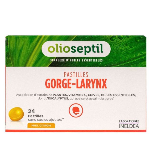 Olioseptil Past Gorge Larynx Miel Citron B/24