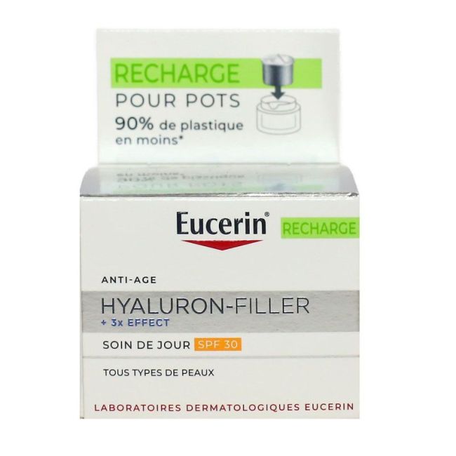 Eucerin Hyaluron-Filler +3X Effect Spf30 Emuls Soin De Jour Tous Type De Peau Recharge/50Ml
