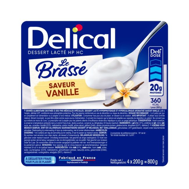 Delical Le Brasse Hp Hc Nutriment Vanille 4Pots/200G