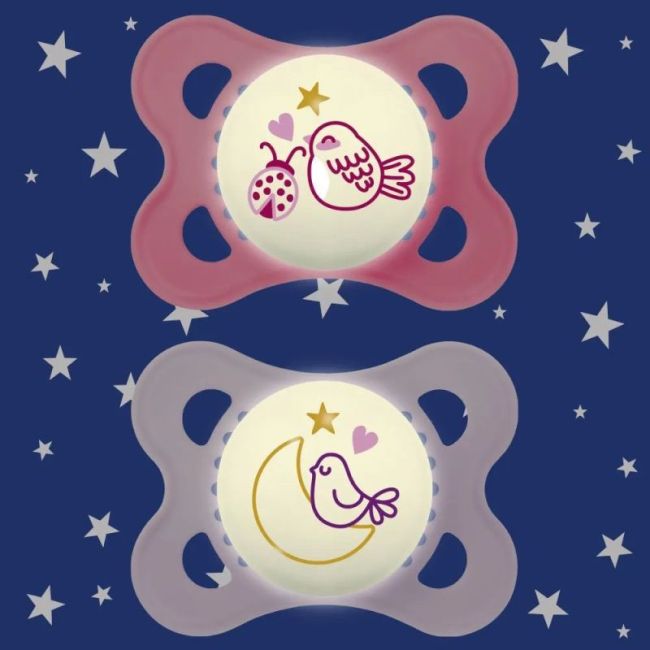 Mam Original Sucette Nuit Silicone 2-6Mois B/2