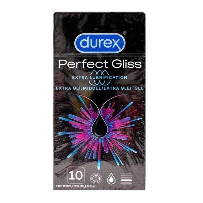 Durex Perfect Gliss Preservatif Lubrifie B/10