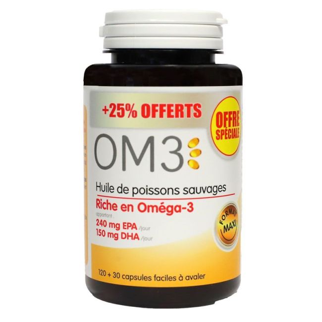 Om3 Huile De Poisson Riche Omega 3 Caps Pot/150