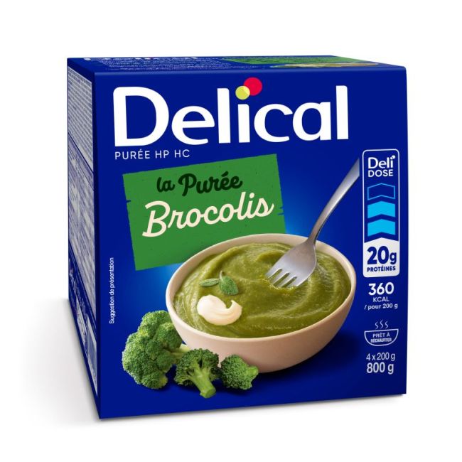 Delical Puree Hp Hc Nutriment Brocolis Pointe De Creme 4Bols/200G